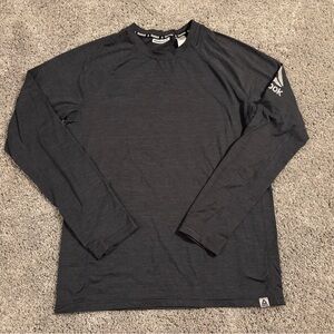 Reebok Men's Athletic Dark Gray Long Sleeve Shirt Size M